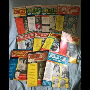 VINTAGE COUNTRY SONG ROUNDUP Magazine Lot 1960s